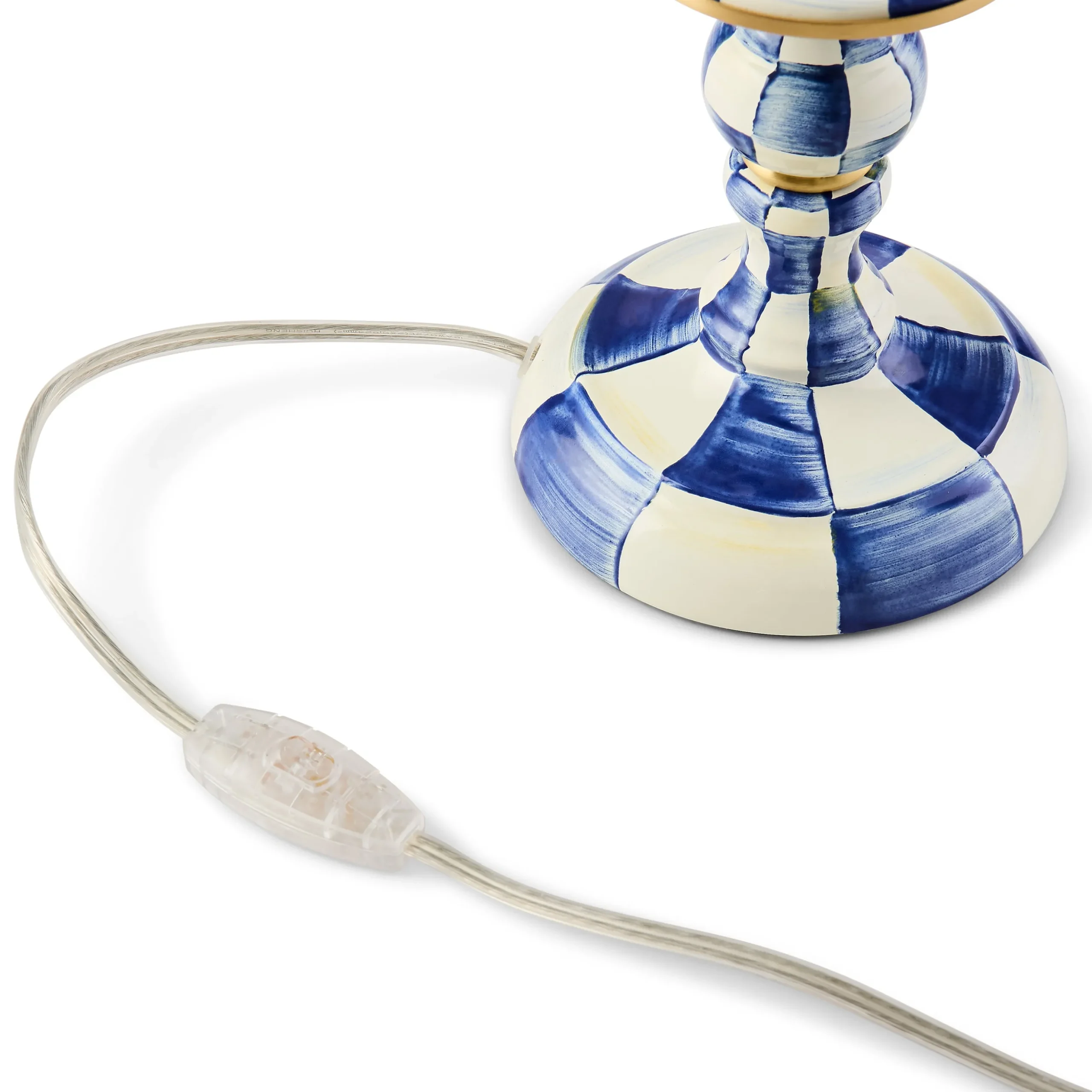 Royal Check Candlestick Lamp