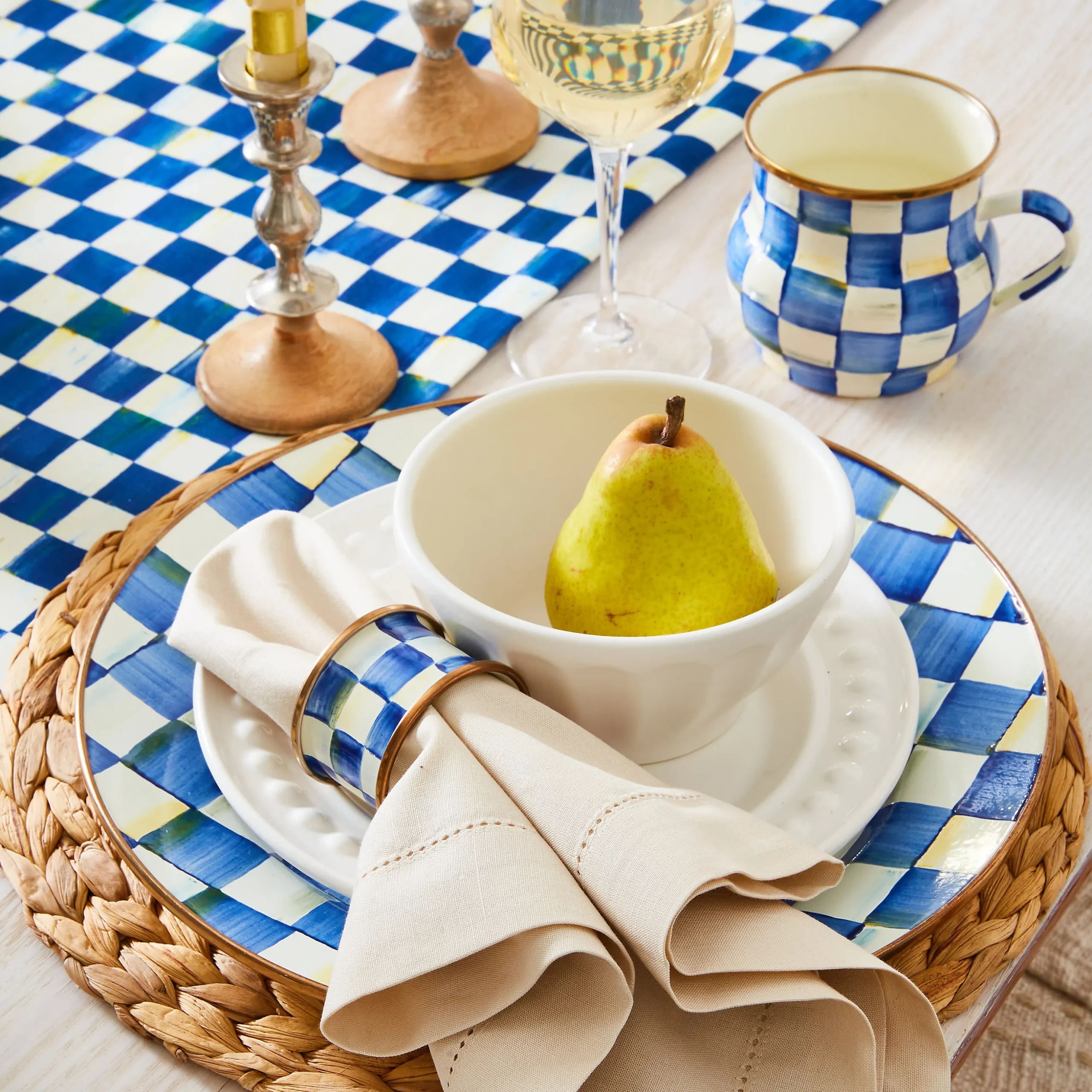 Royal Check Charger/Plate