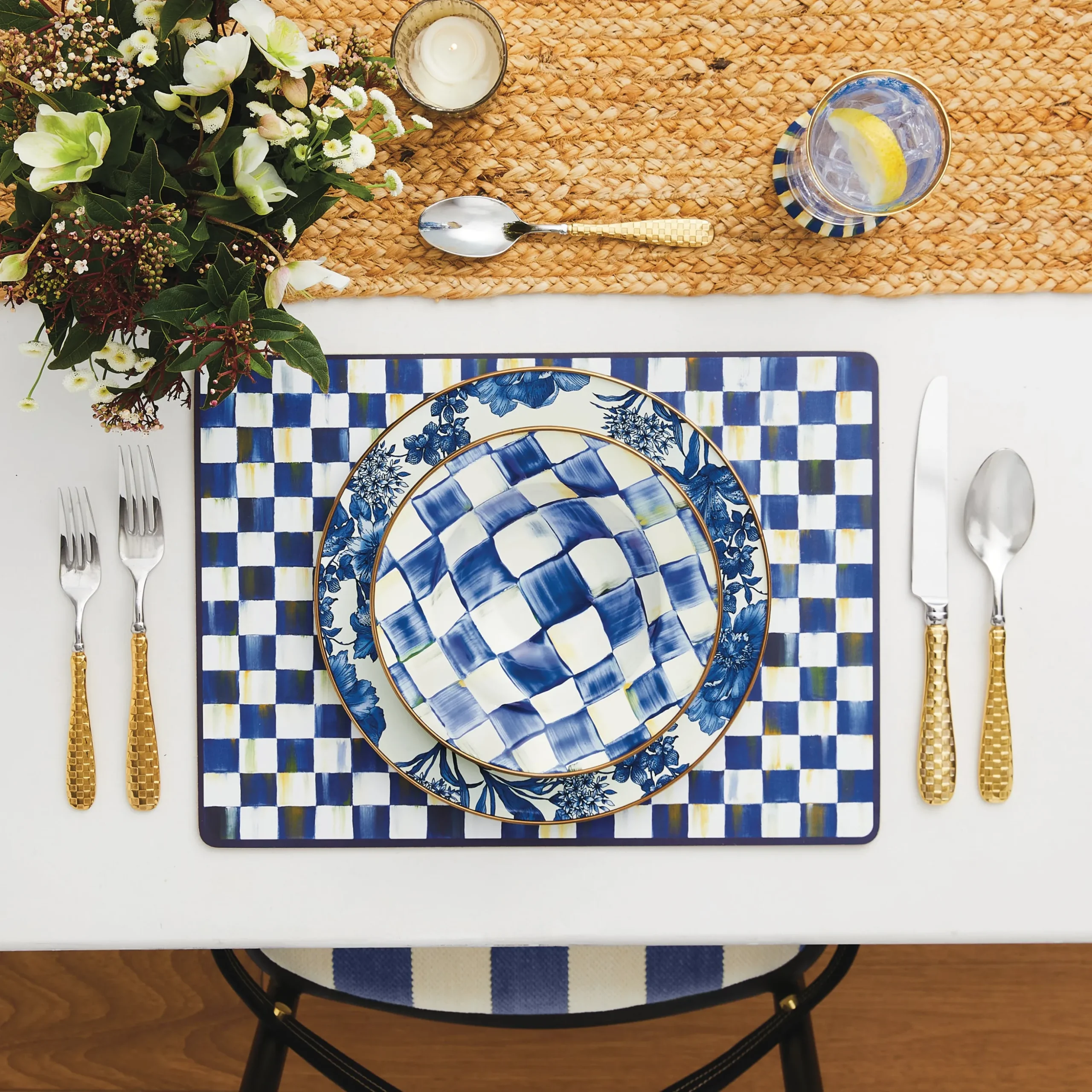 Royal Check Cork Back Placemats, Set of 4
