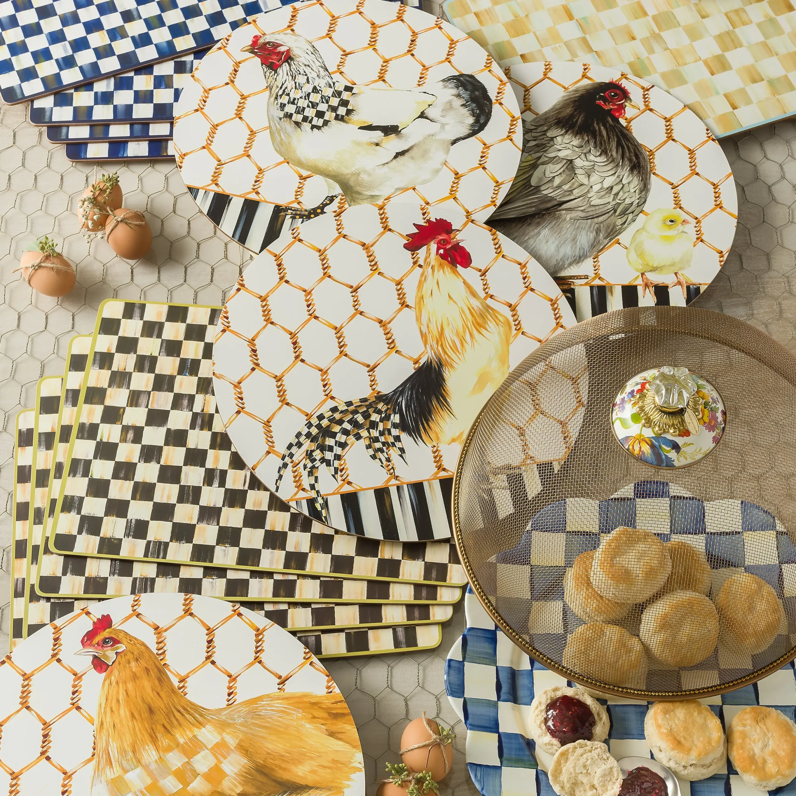 Royal Check Cork Back Placemats, Set of 4