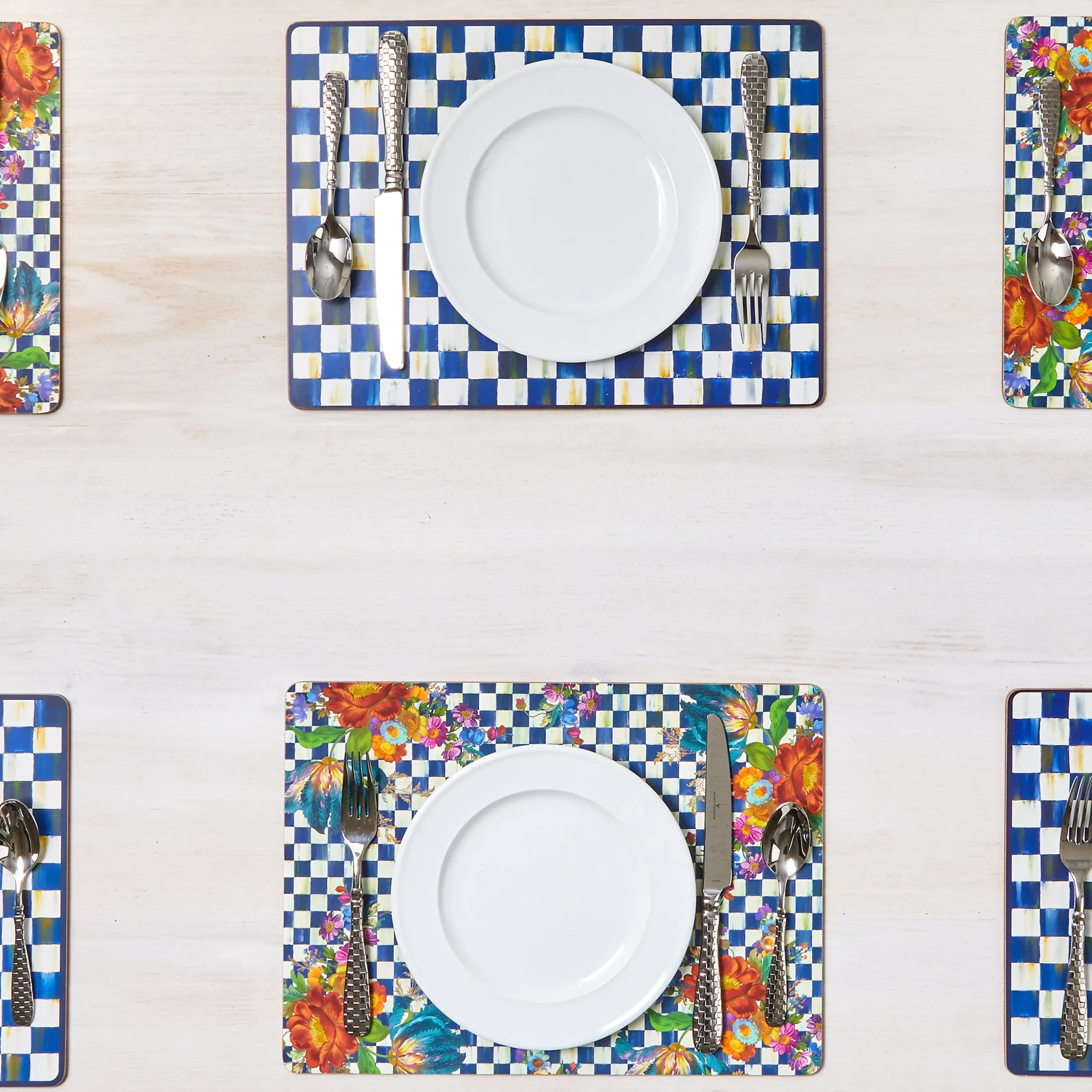 Royal Check Cork Back Placemats, Set of 4