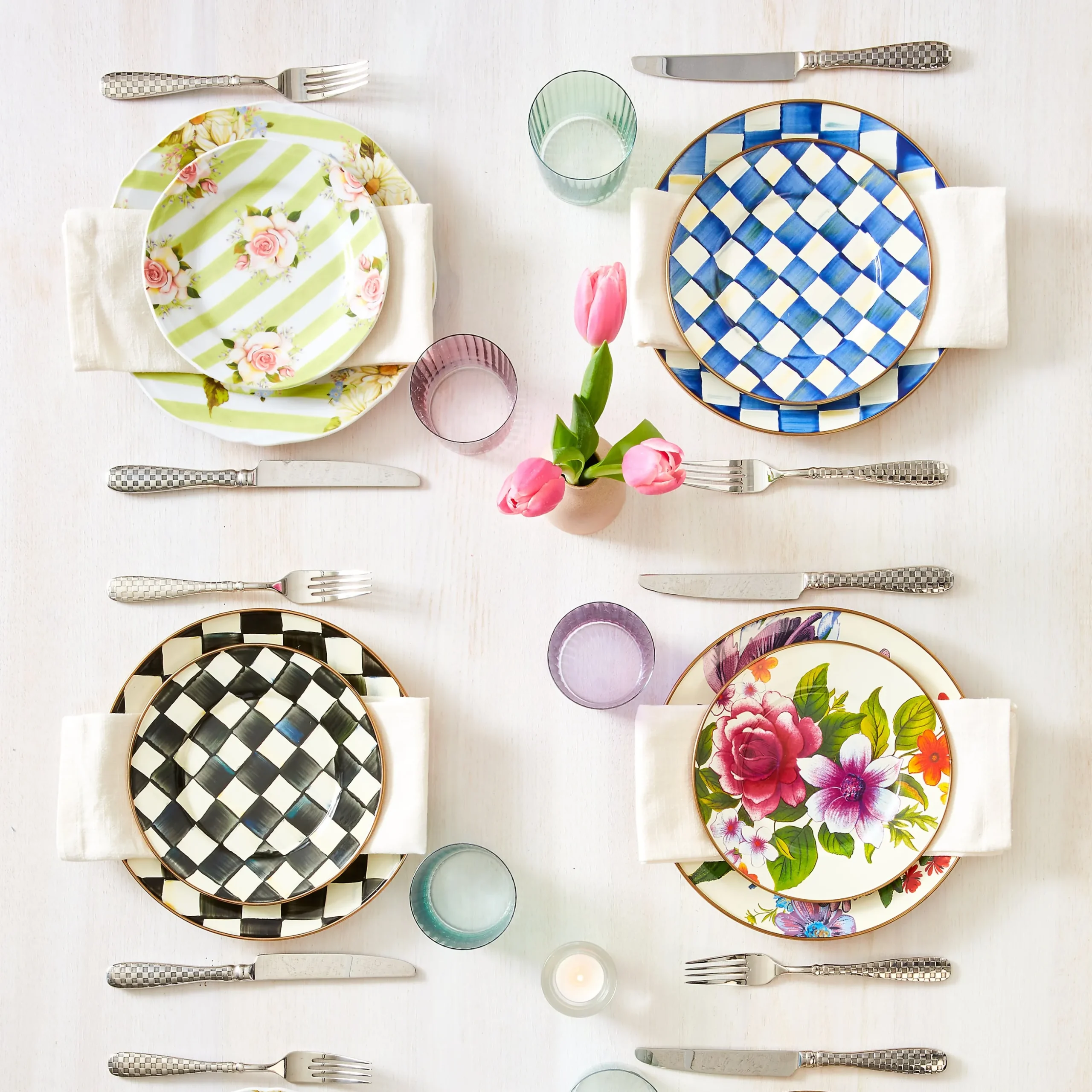 Royal Check Dinner Plate