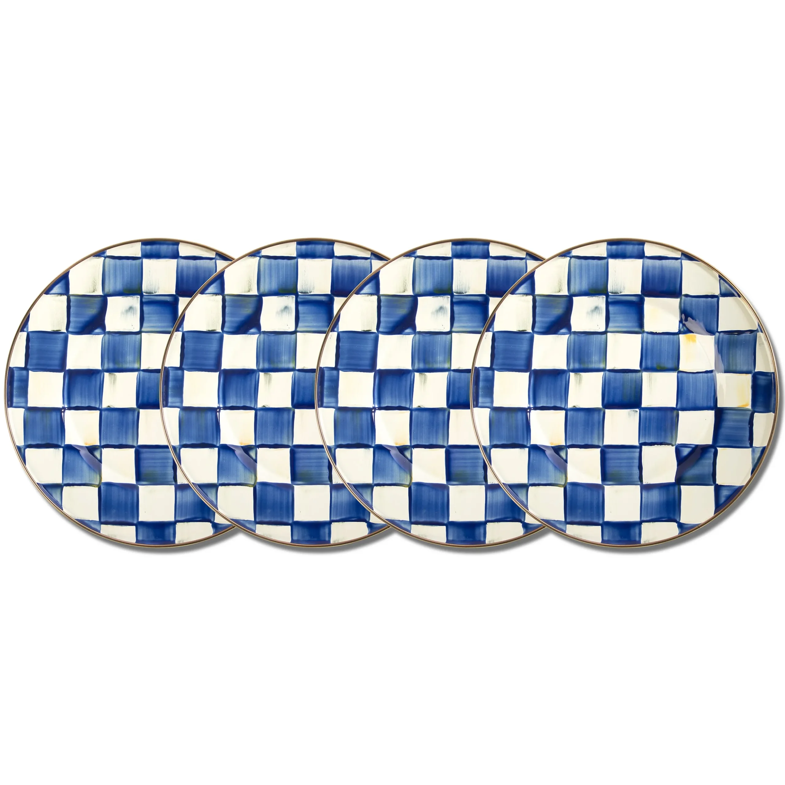 Royal Check Dinner Plates, Set of 4