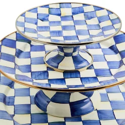 Royal Check Large Pedestal Platter