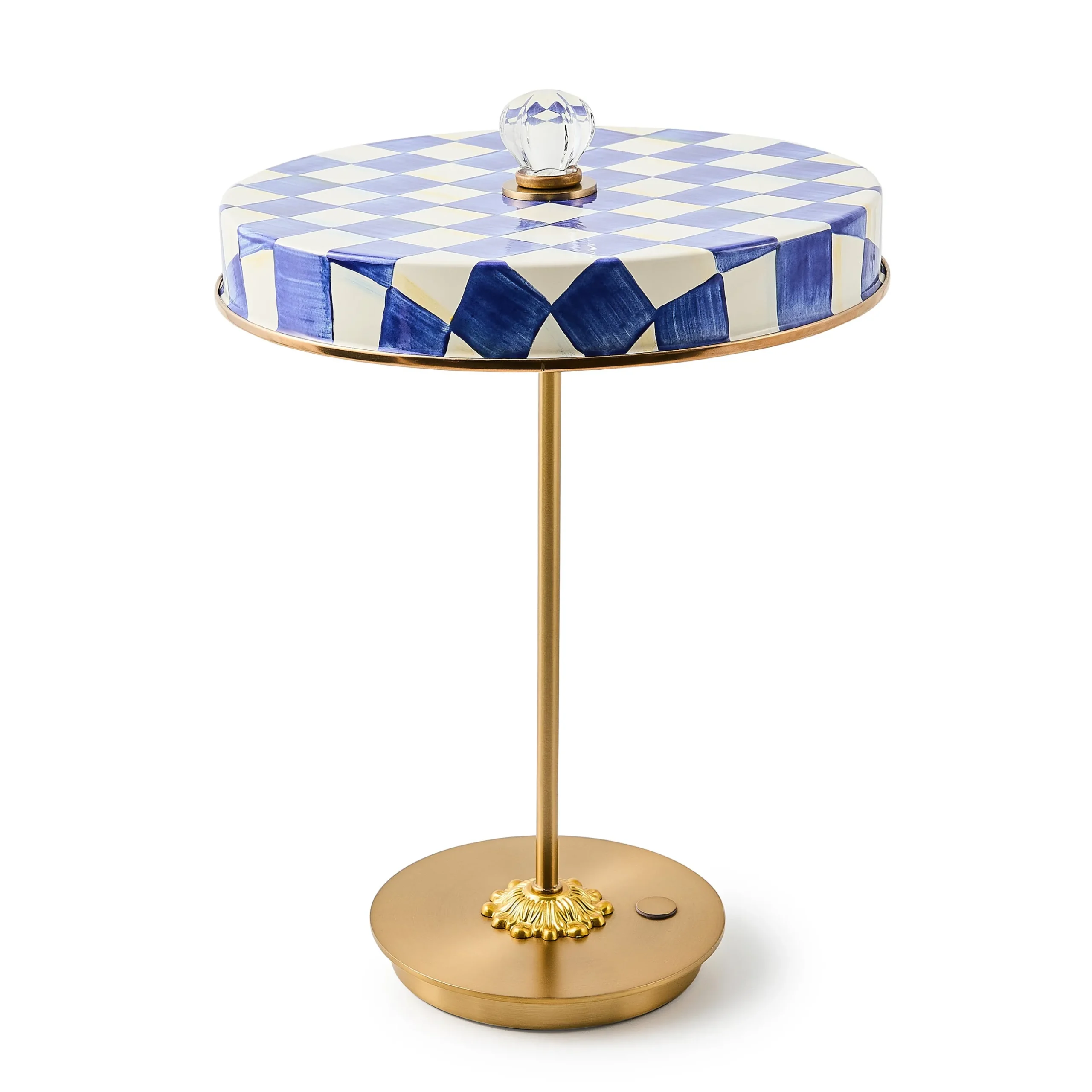 Royal Check LED Rechargeable Disk Table Lamp