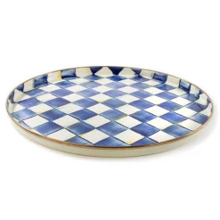 Royal Check Round Tray