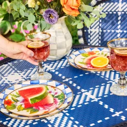 Royal Check Salad/Dessert Plate
