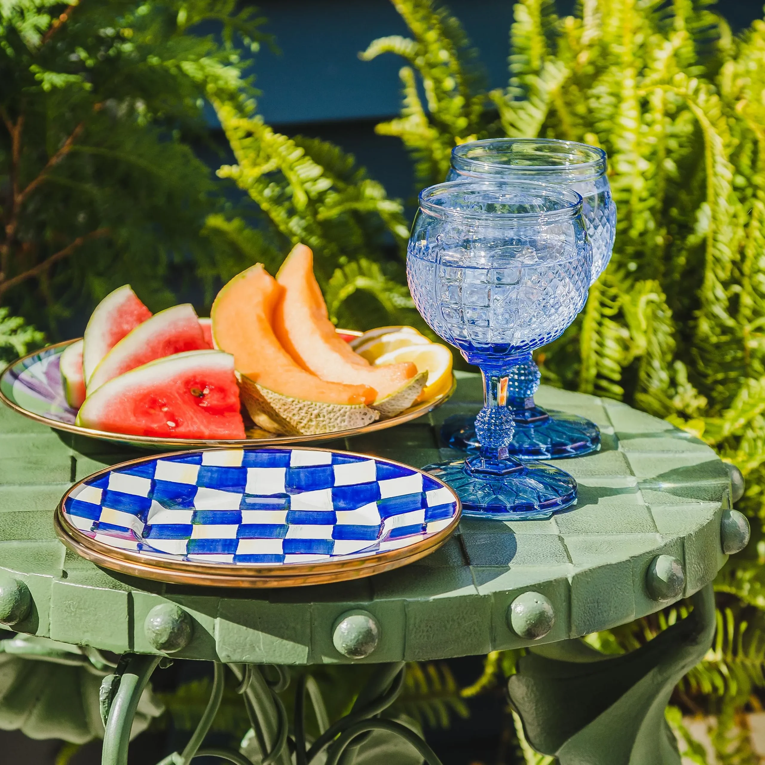 Royal Check Salad/Dessert Plate