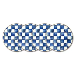 Royal Check Salad Plates, Set of 4