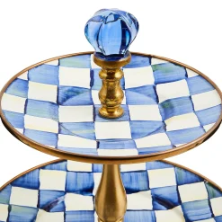 Royal Check Three Tier Sweet Stand