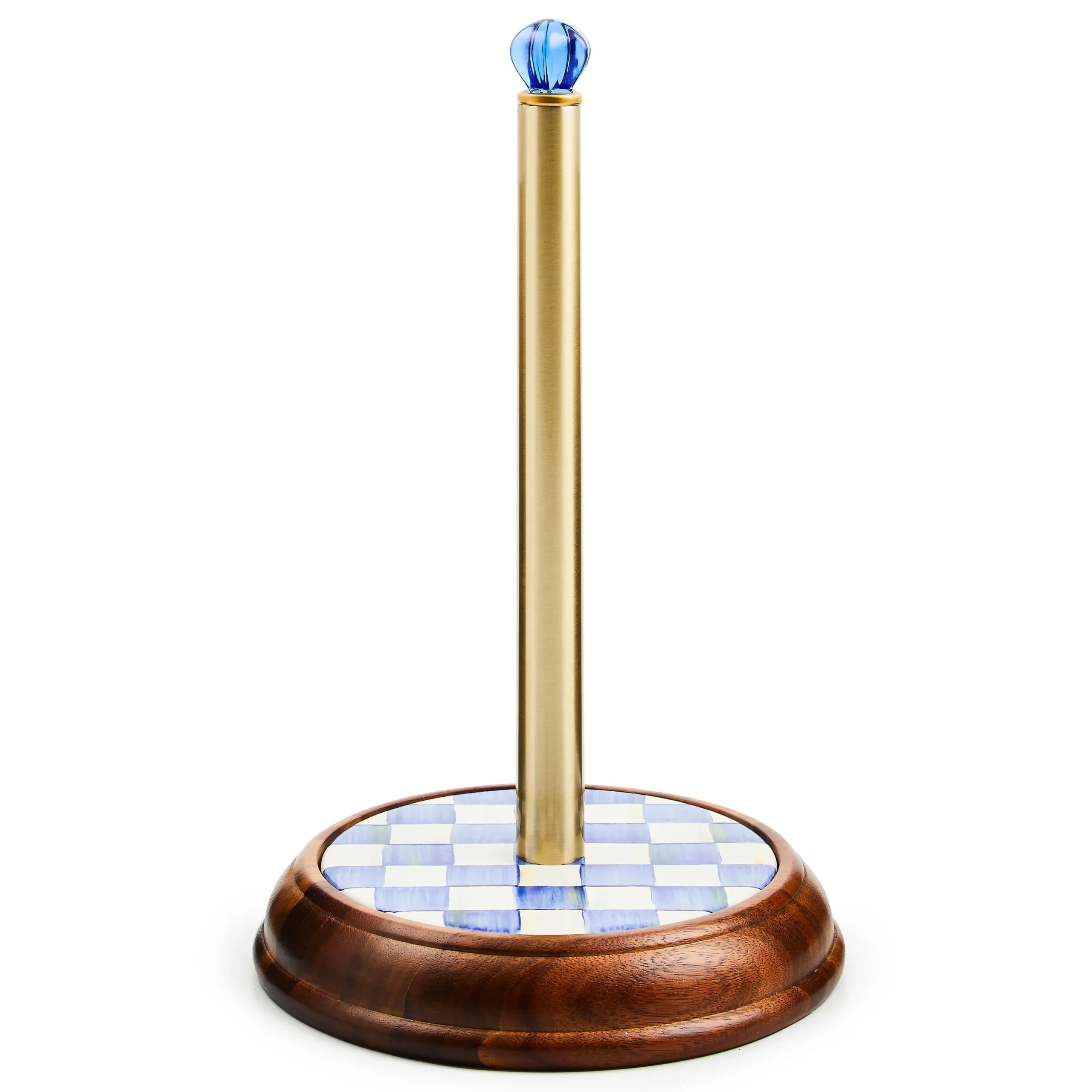 Royal Check Wood Paper Towel Holder