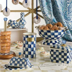Royal Check Wood Paper Towel Holder