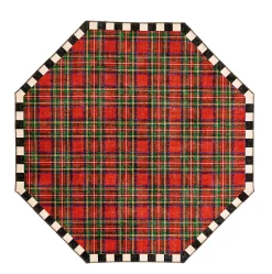 Royal Stewart Tartan Red 6' Octagon Washable Rug