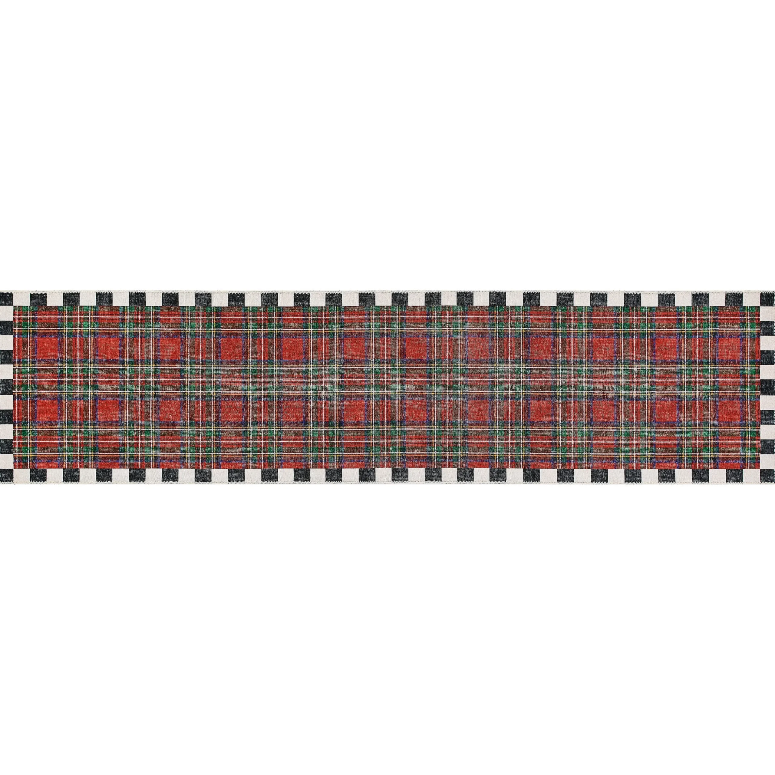 Royal Stewart Tartan Red 2'6" x 10' Washable Runner