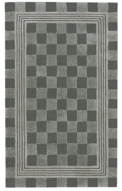 Sage Green Tonal Check 3' x 5' Rug