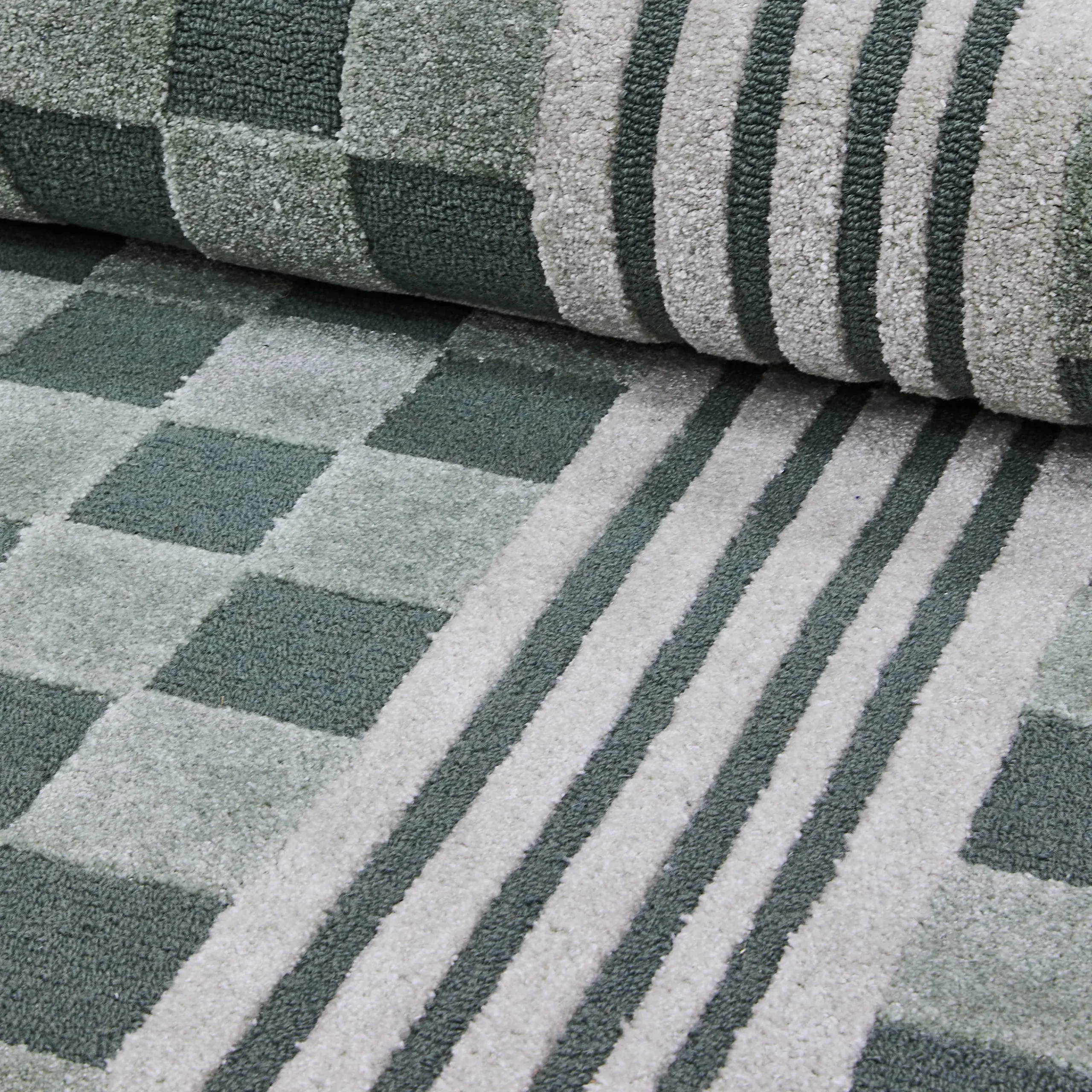 Sage Green Tonal Check 8' x 10' Rug