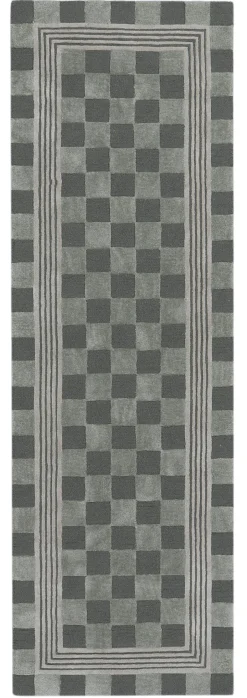 Sage Green Tonal Check 2'6" x 8' Rug