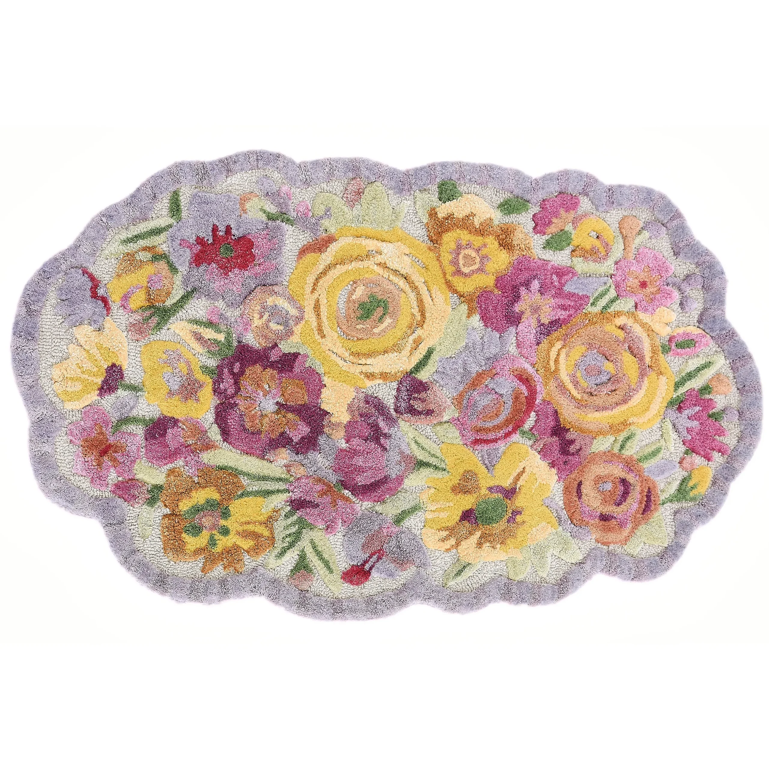 Scalloped Flower Meadow 2'3" x 3'9" Rug