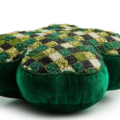 Shaped Lucky Clover Throw Pillow