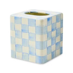 Sky Check Boutique Tissue Box Cover