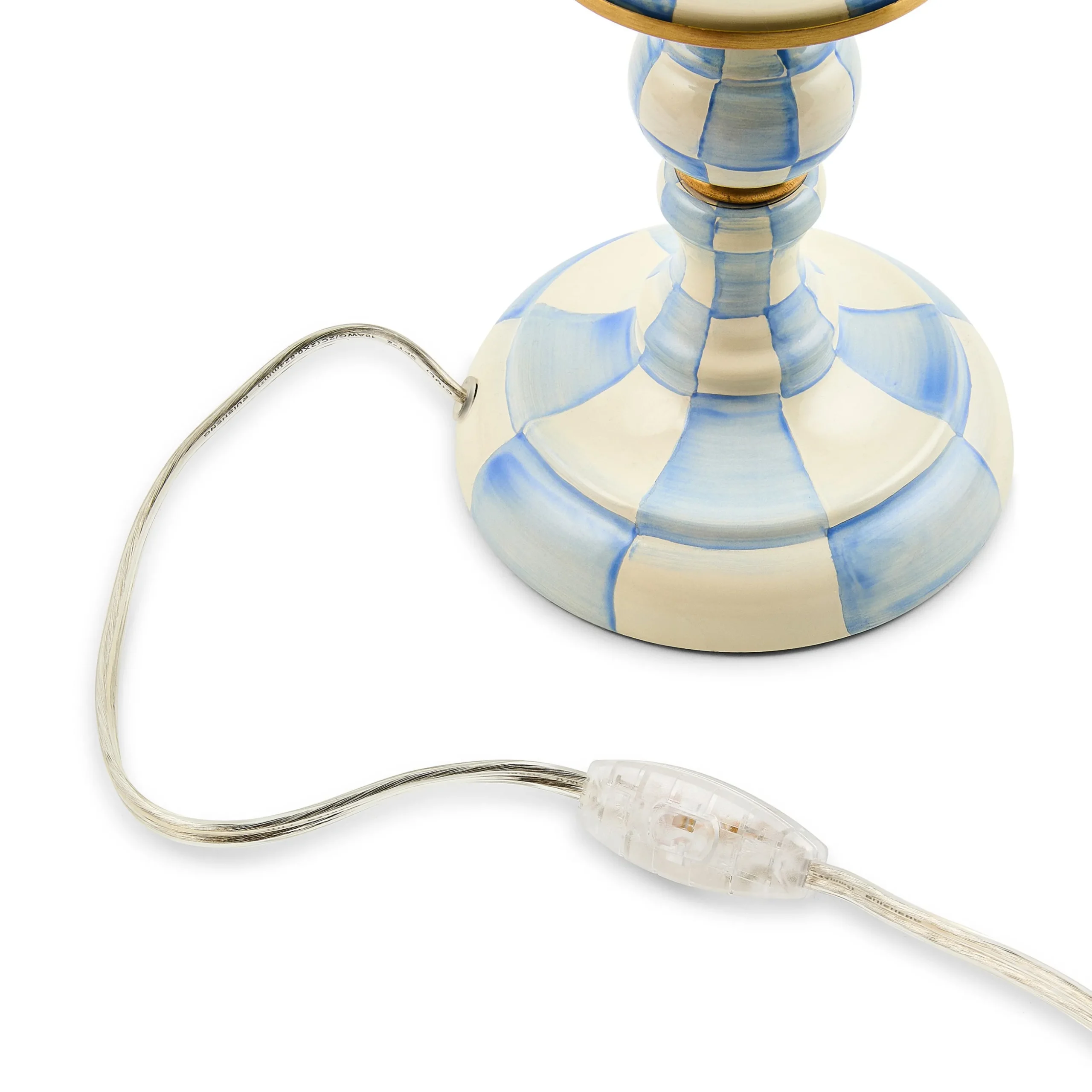 Sky Check Candlestick Lamp