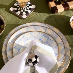 Sky Check Dinner Plate