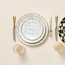 Sky Check Dinner Plate