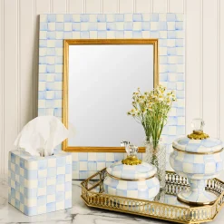 Sky Check Enamel Wall Mirror