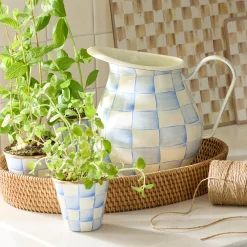Sky Check Herb Pots, Set of 3