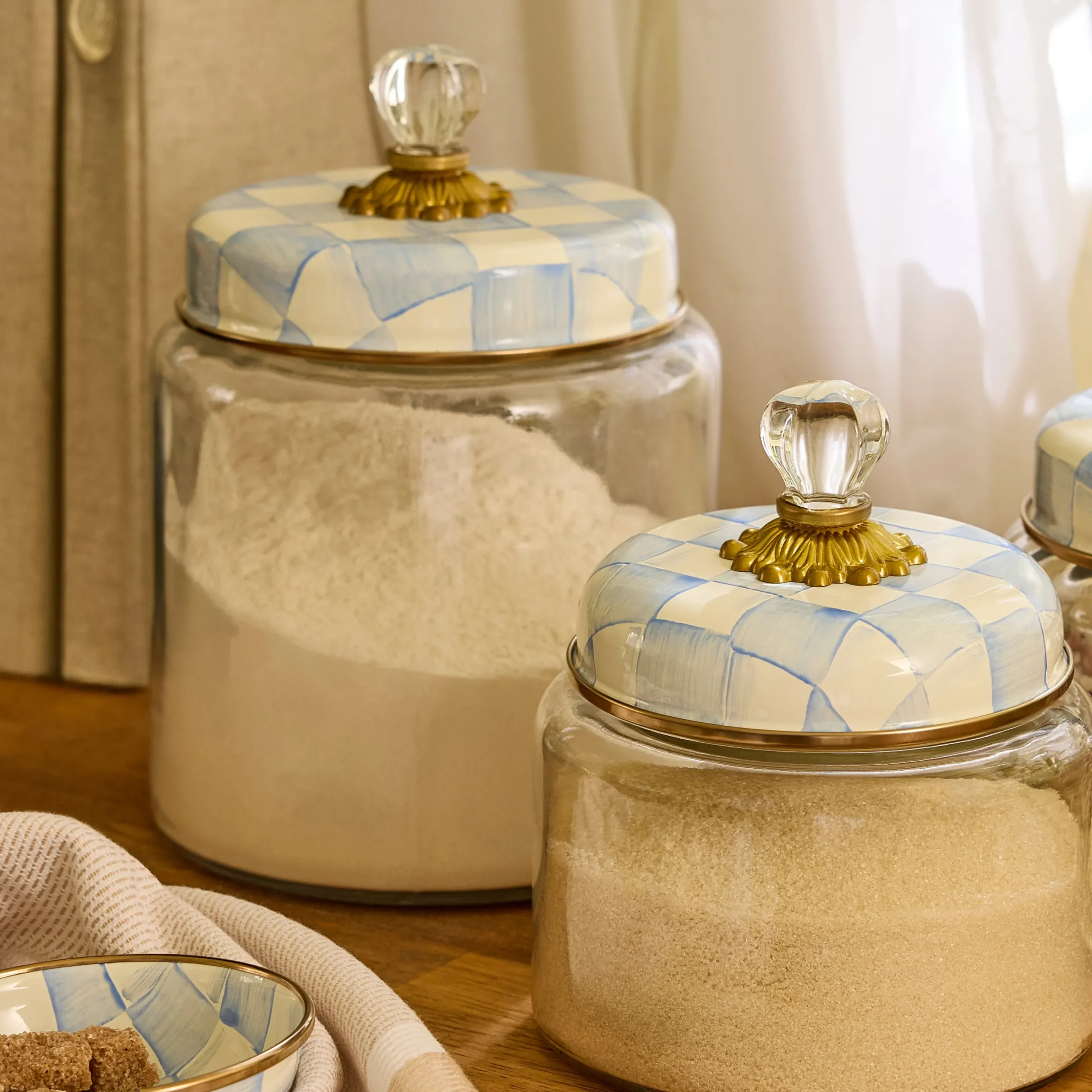 Sky Check Large Kitchen Canister