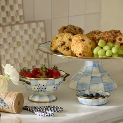 Sky Check Large Pedestal Platter