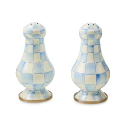 Sky Check Large Salt & Pepper Shakers