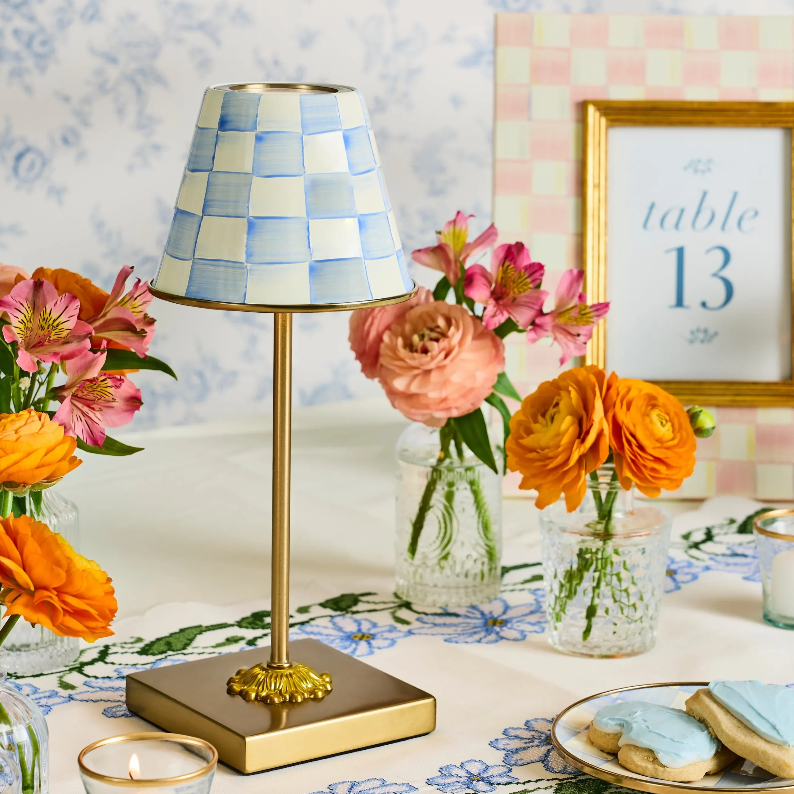Sky Check LED Rechargeable Cafe Table Lamp