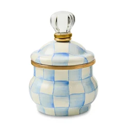 Sky Check Lidded Sugar Bowl