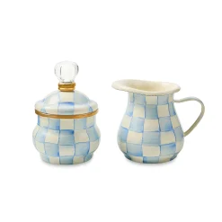 Sky Check Lidded Sugar Bowl