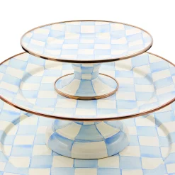 Sky Check Mini Pedestal Platter