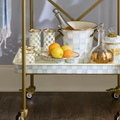 Sky Check Mini Pedestal Platter