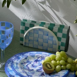 Sky Check Napkin Holder