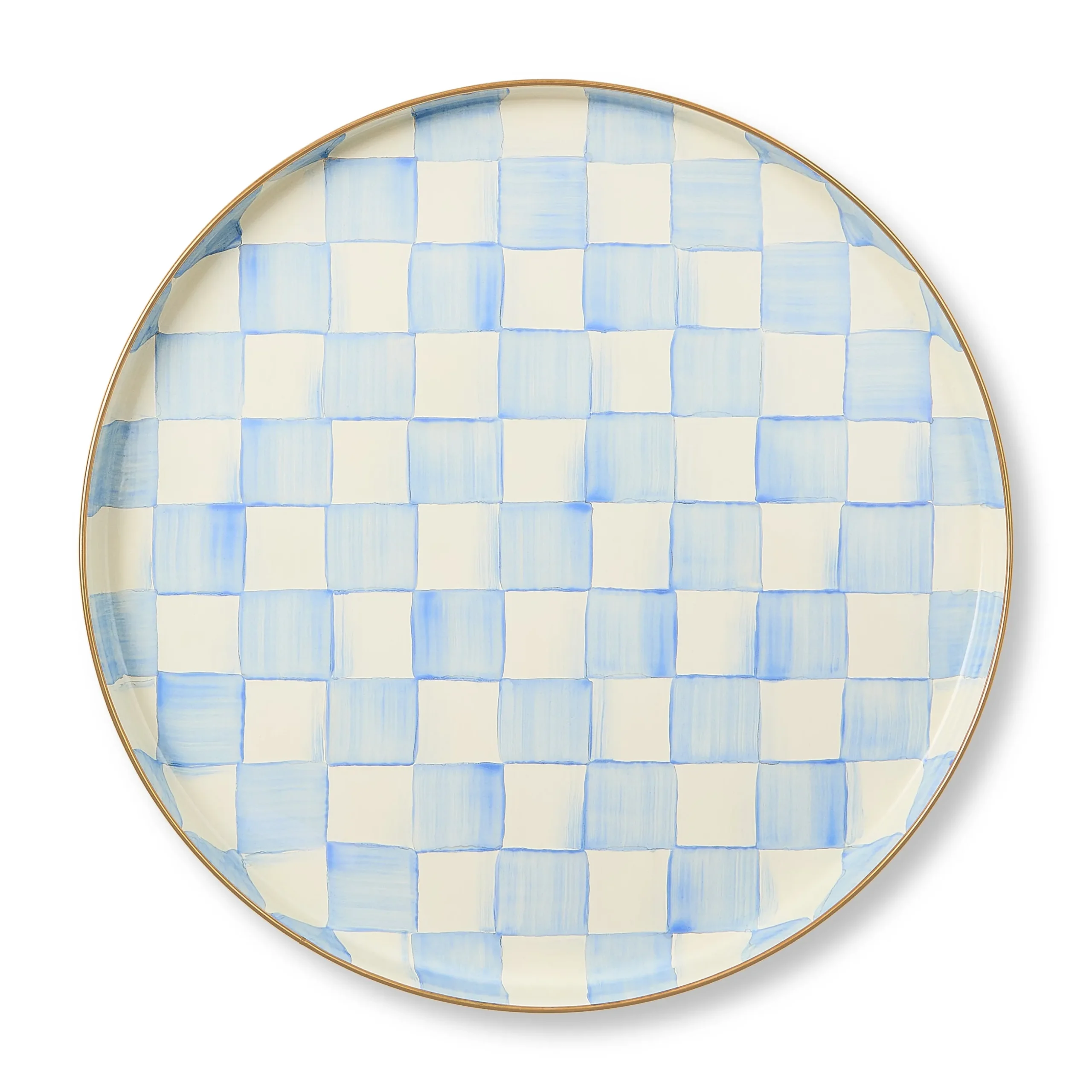 Sky Check Round Tray