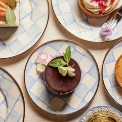 Sky Check Salad/Dessert Plate