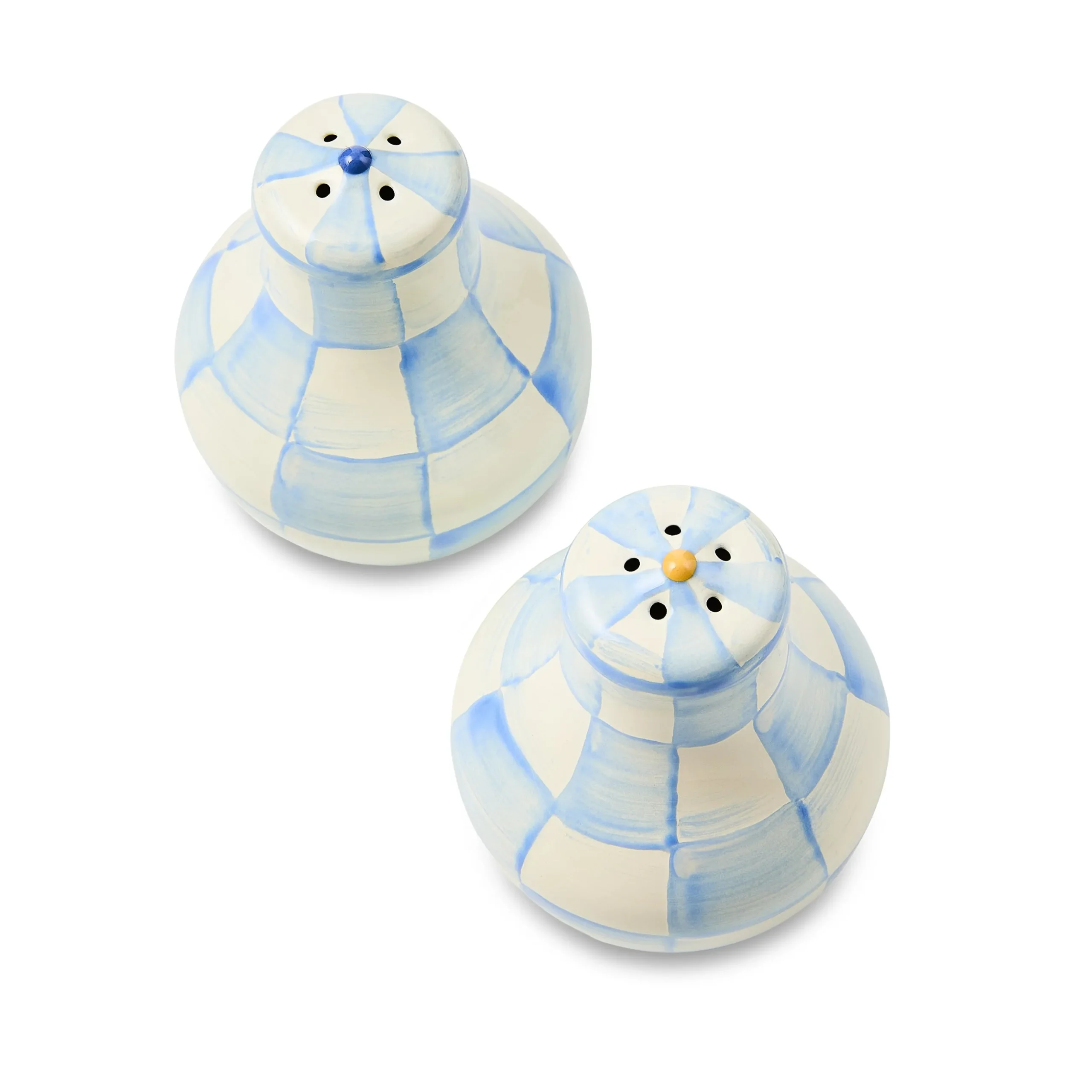 Sky Check Salt & Pepper Shakers