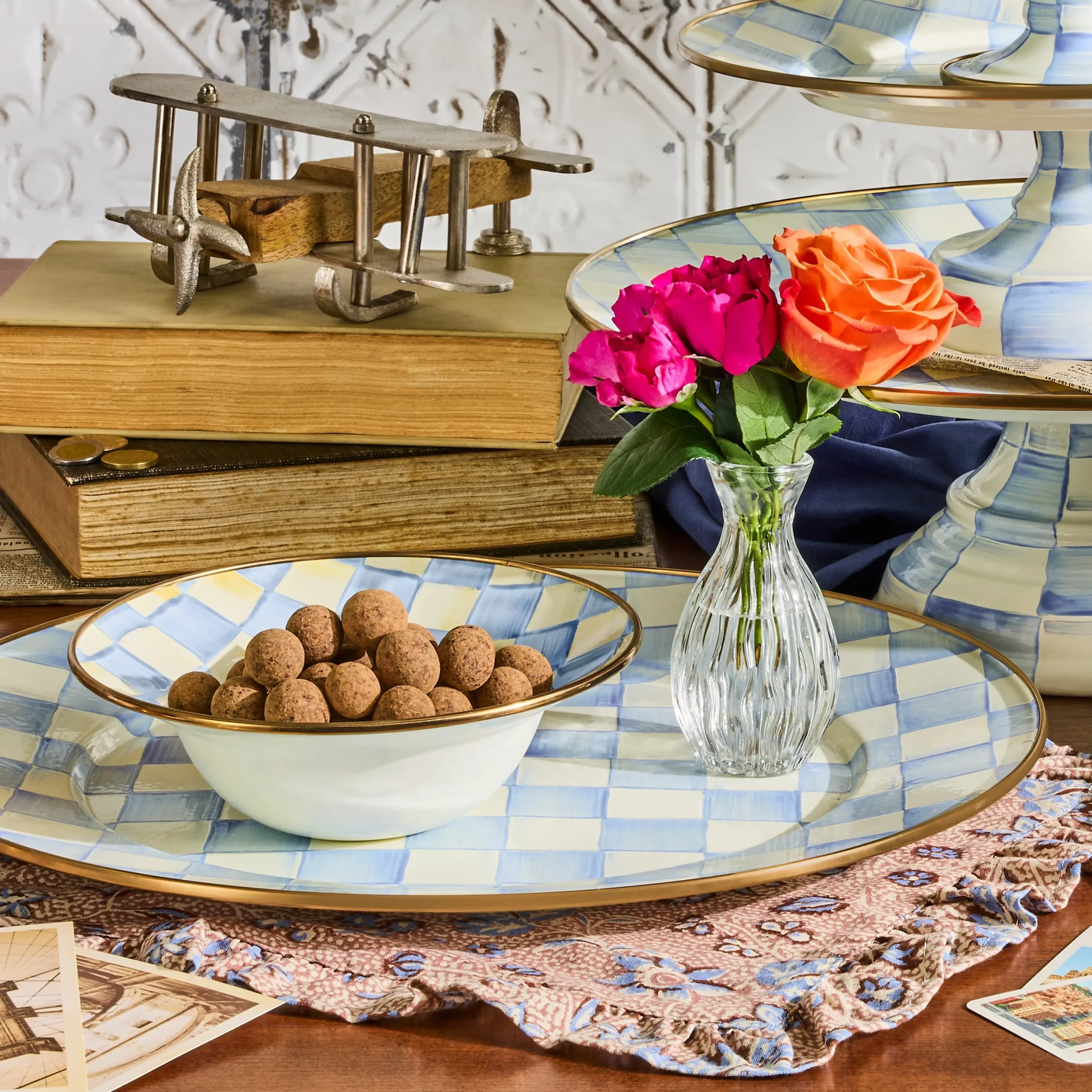 Sky Check Serving Platter