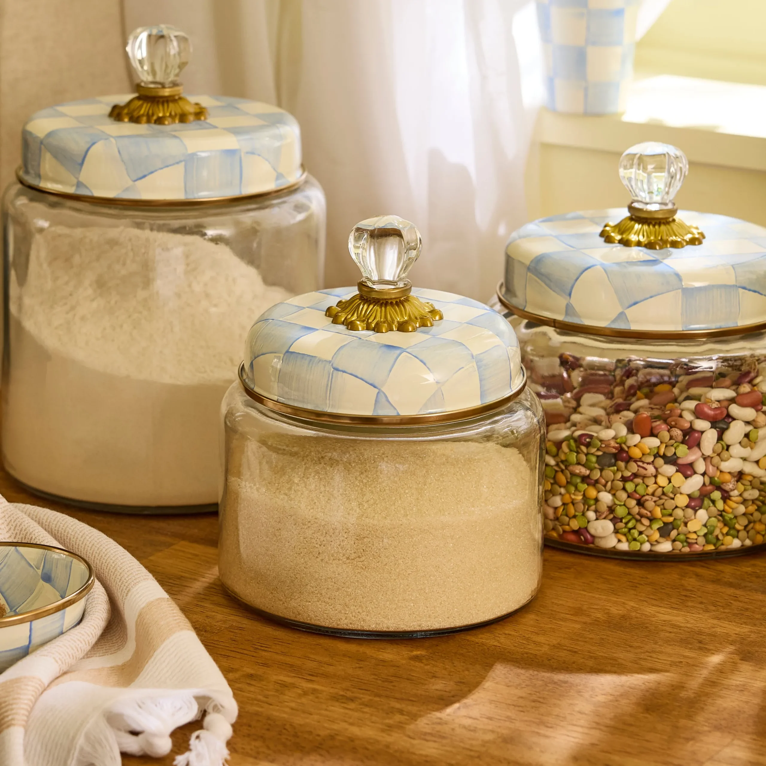 Sky Check Small Kitchen Canister