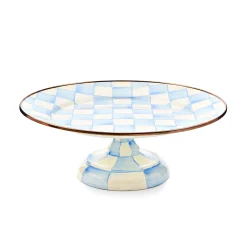 Sky Check Small Pedestal Platter