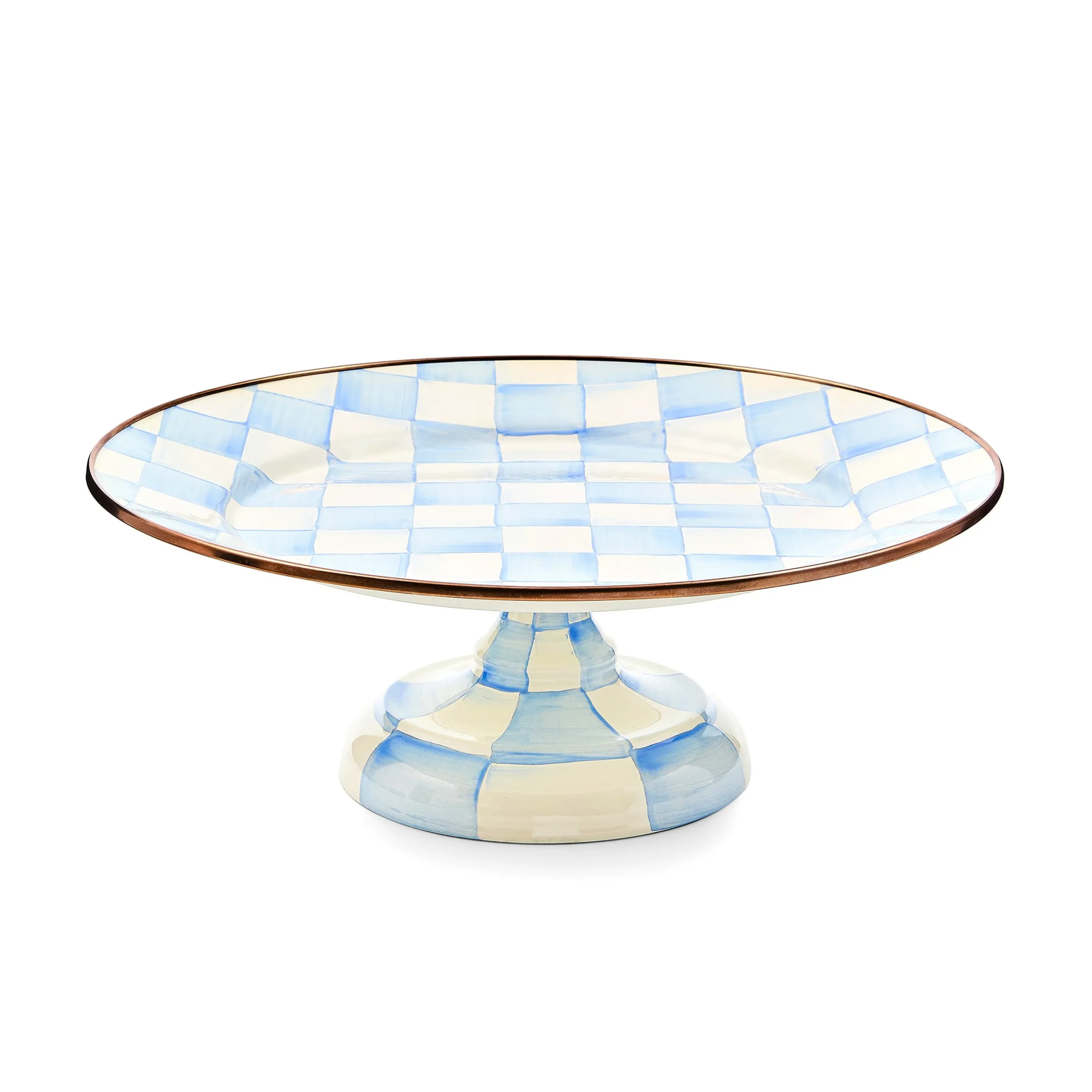 Sky Check Small Pedestal Platter