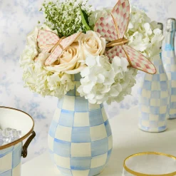 Sky Check Tall Vase