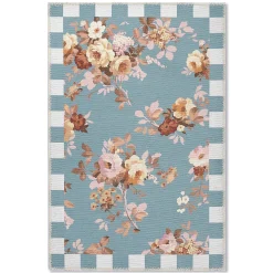 Slate Wild Rose 2' x 3' Washable Rug