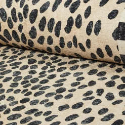 Snow Leopard 6' Octagon Washable Rug