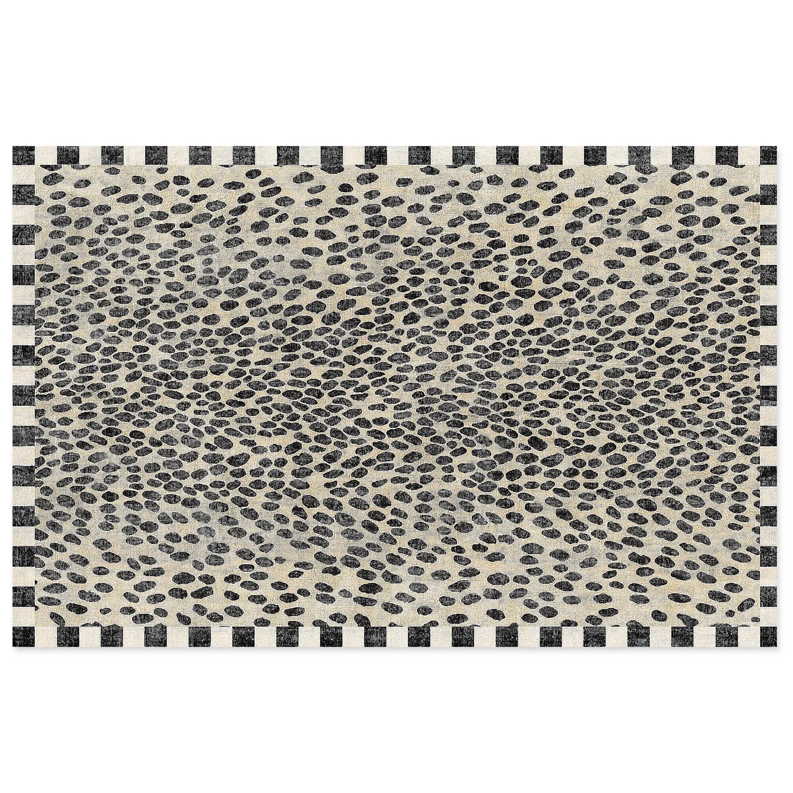 Snow Leopard 5' x 7'6" Washable Rug