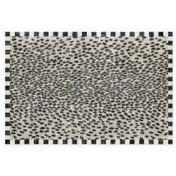 Snow Leopard 3' x 5' Washable Rug